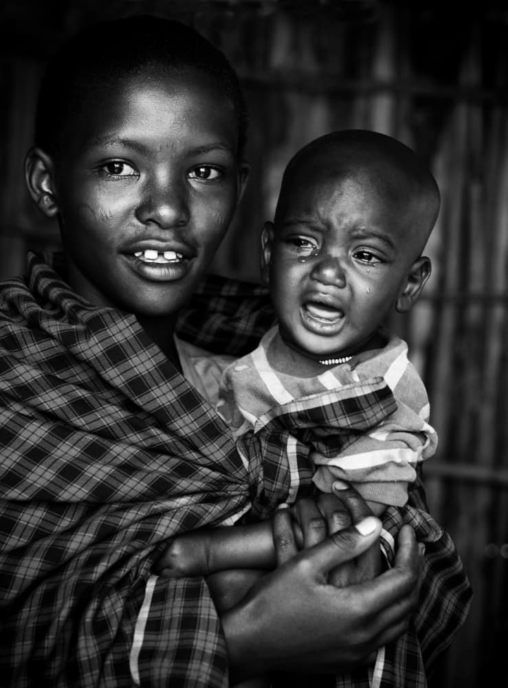 African Mother Child by Goran Jovic — canvas wall art
