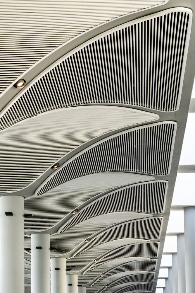 Sleek Architectural Curves by Linda Wride — canvas wall art