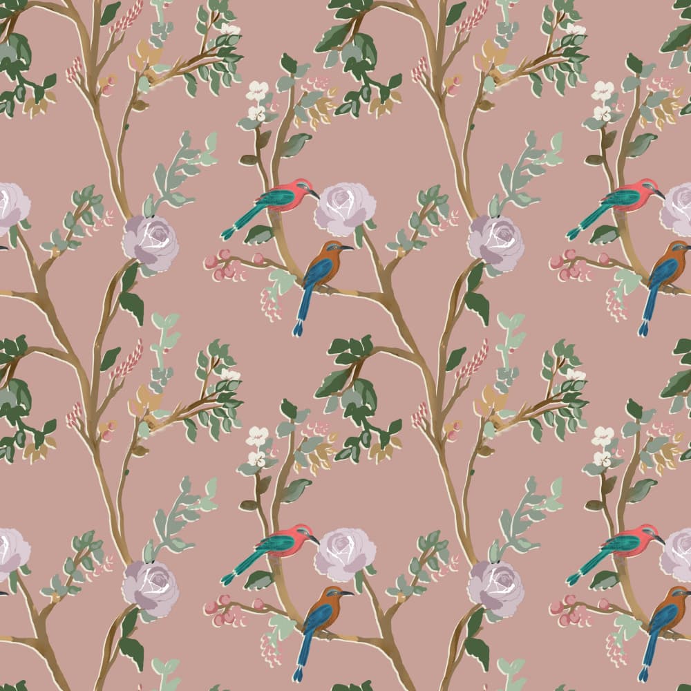 Blush Bird Branches by Josie George — canvas wall art