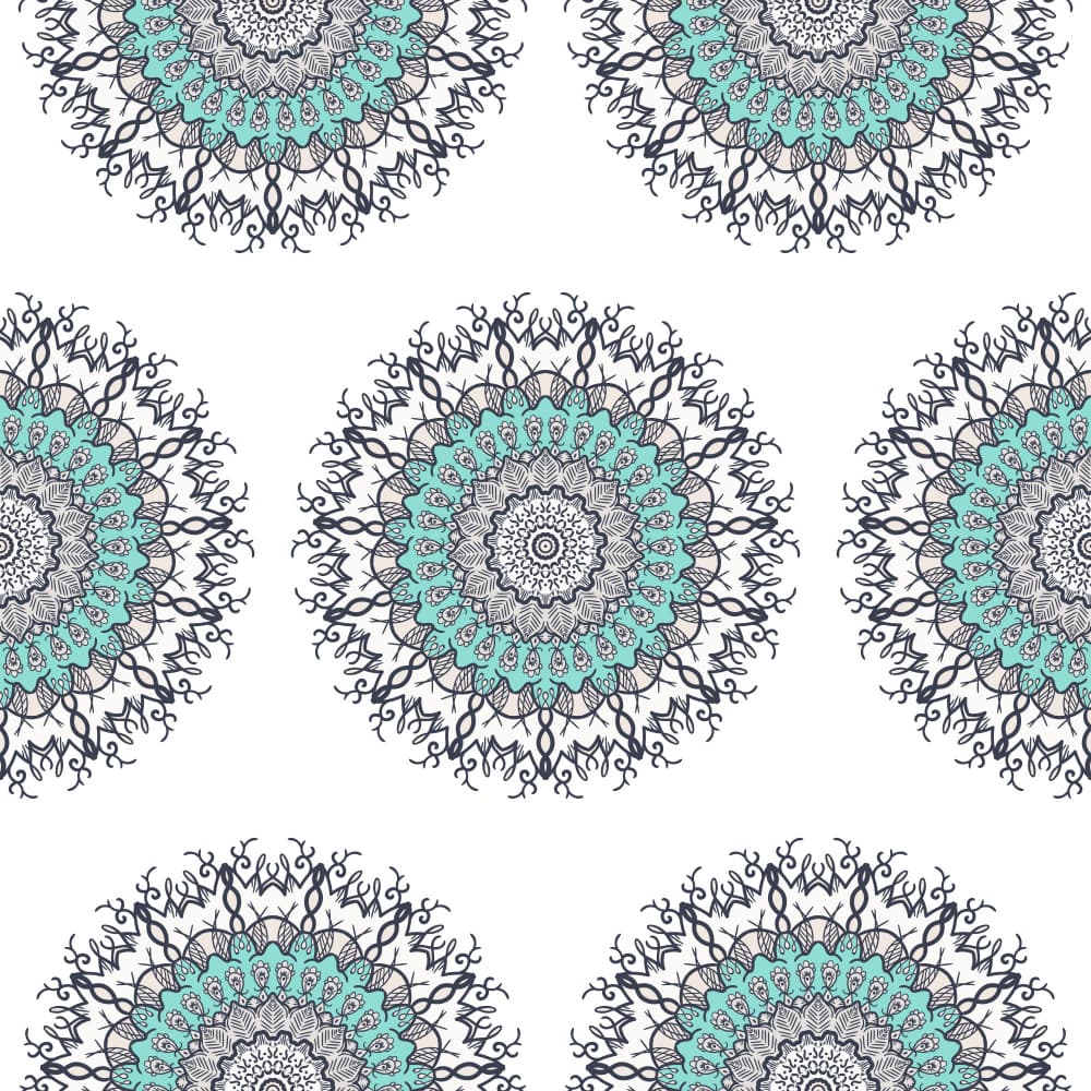 Ornate Teal Mandalas by Marika Barsrsind β canvas wall art