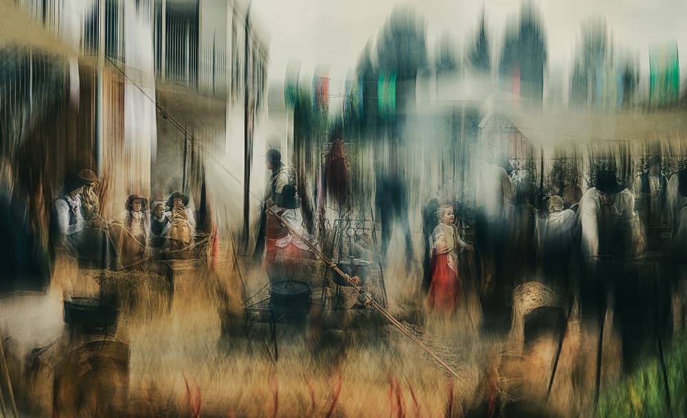 Dreamy Historical Market by Jan van der Linden — canvas wall art