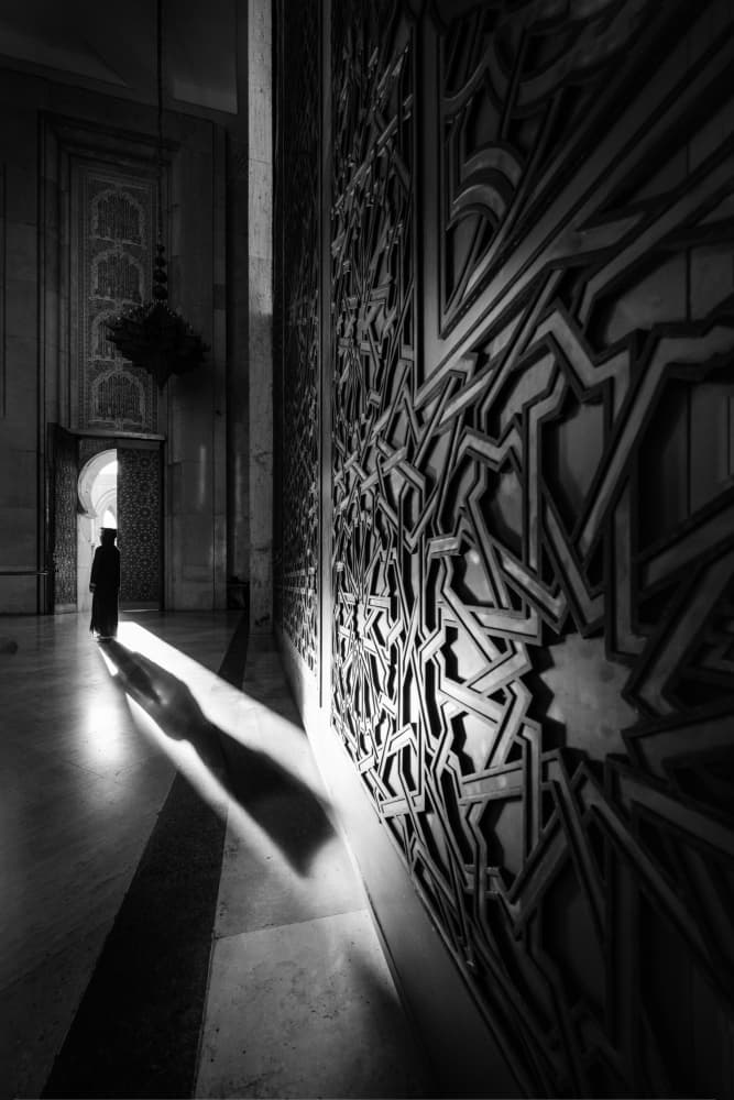 Hassan II Mosque Light by Songlin Xu — canvas wall art