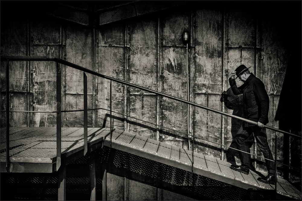 Industrial Noir Walk by Gilbert Claes — canvas wall art