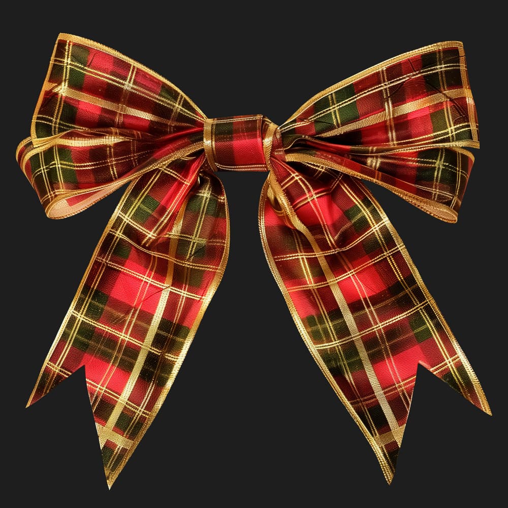 Classic Plaid Holiday Bow by Marika Barsrsind β canvas wall art