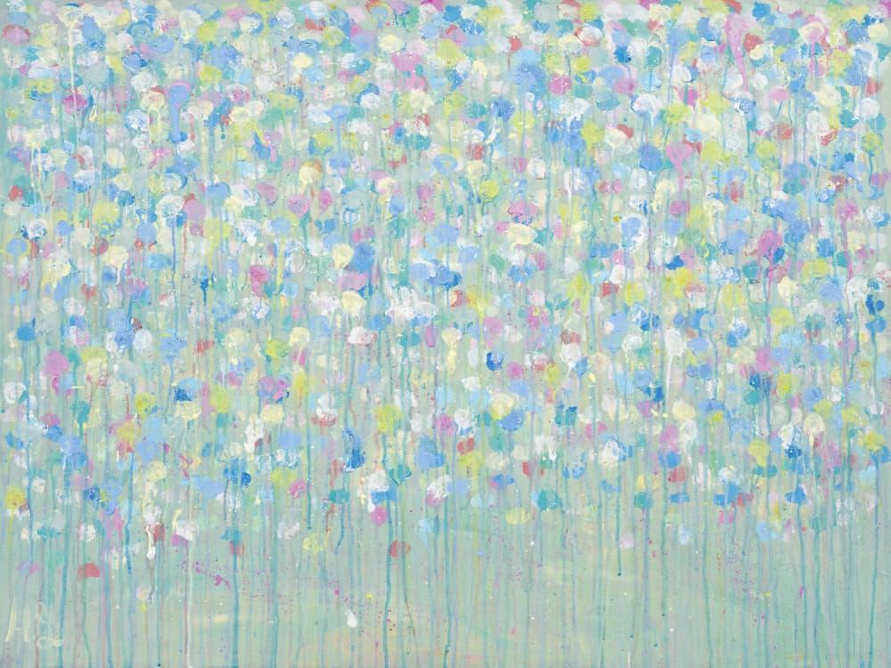 Whimsical Drip Garden by Helen Joynson — canvas wall art
