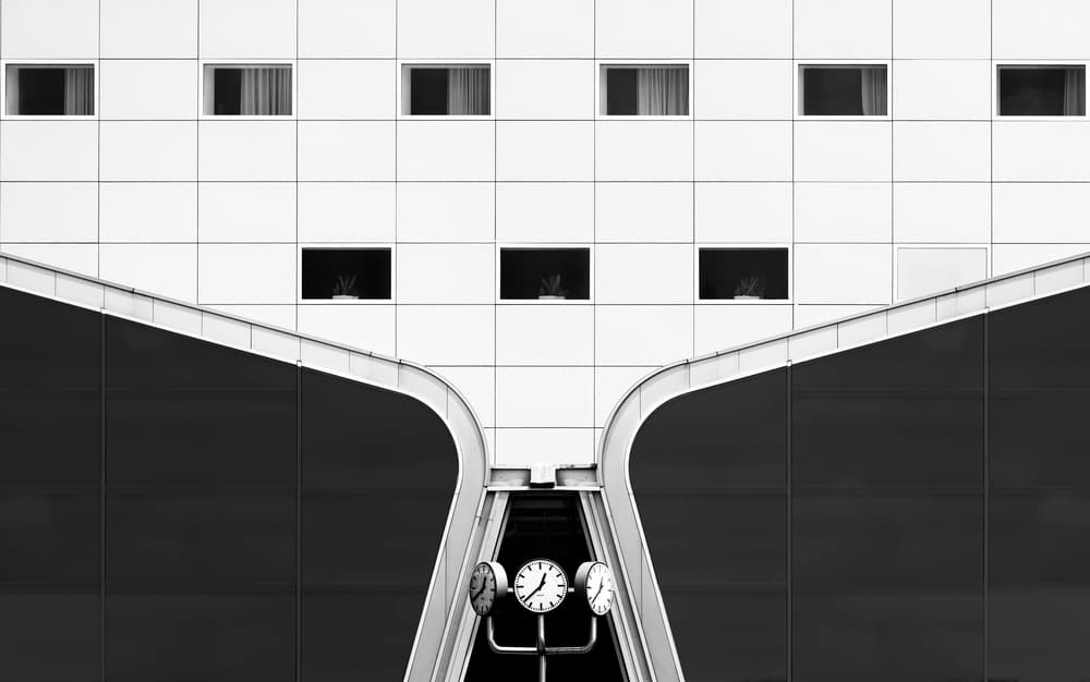 Architectural Timepiece Facade by Greetje van Son — canvas wall art
