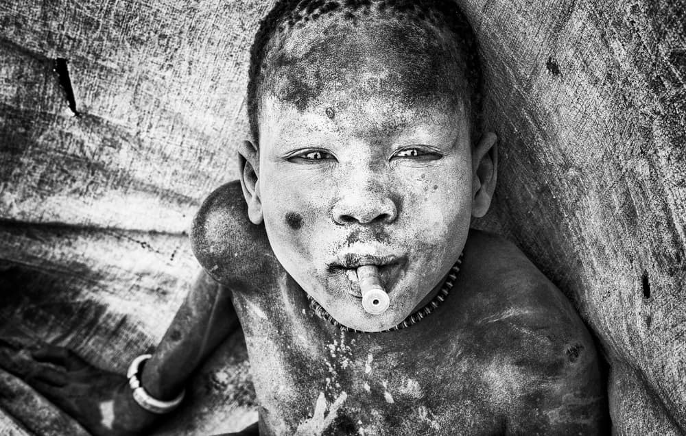 Painted Indigenous Child by Joxe Inazio Kuesta Garmendia — canvas wall art