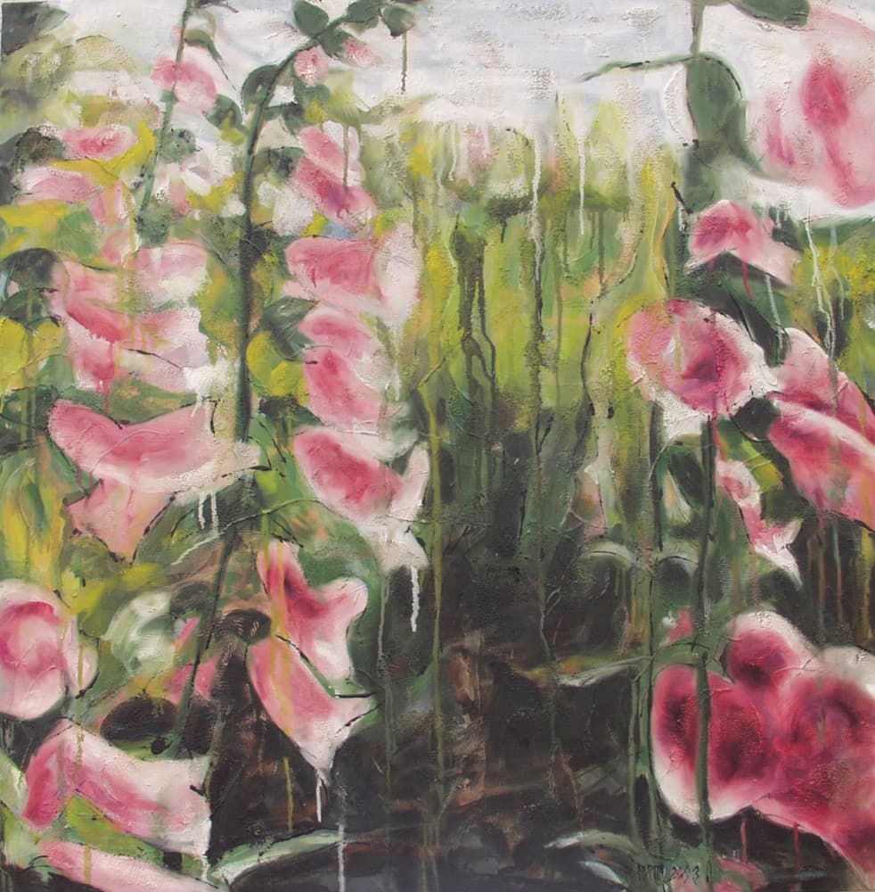 Vibrant Garden Blooms by Barbara Piatti — canvas wall art