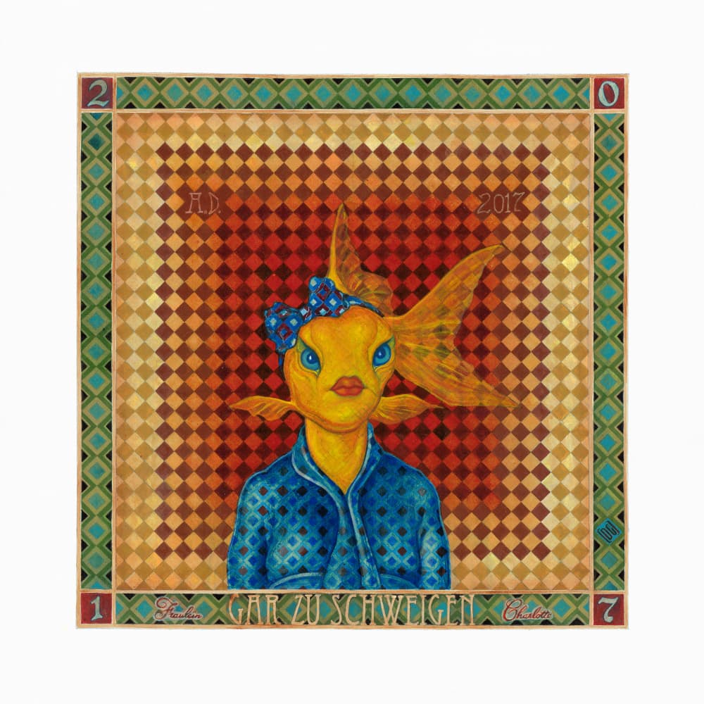 Whimsical Goldfish Pajamas by Dobri Gjurkov — canvas wall art