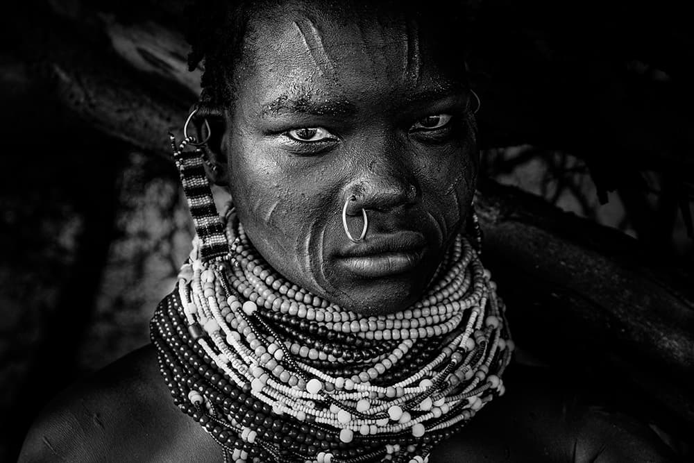 Intense Tribal Woman by Svetlin Yosifov — canvas wall art