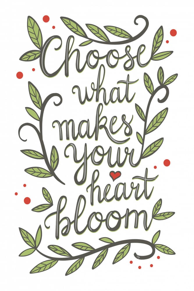 Blooming Heart Inspiration by Martina — canvas wall art