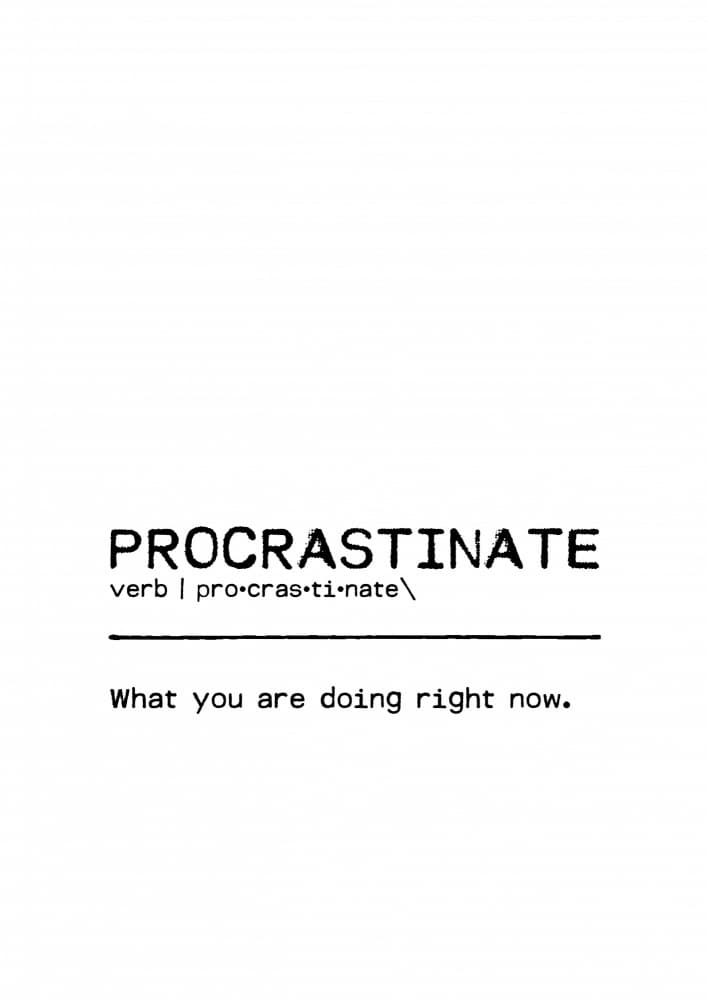 Procrastinate Funny Definition by Orara Studio — canvas wall art