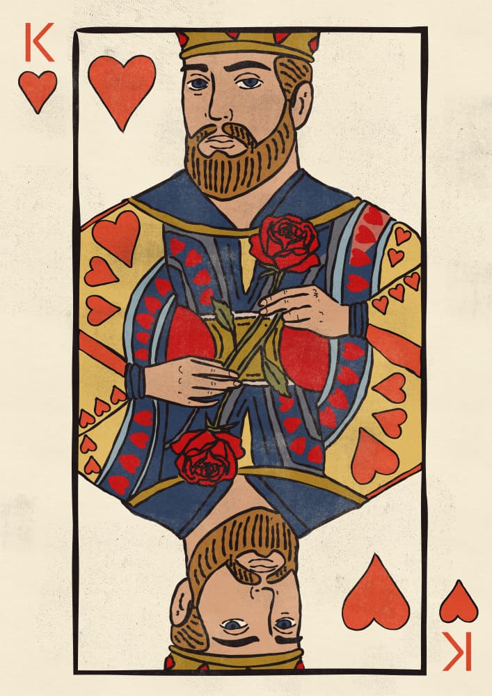 Regal King of Hearts by Nicholas — canvas wall art