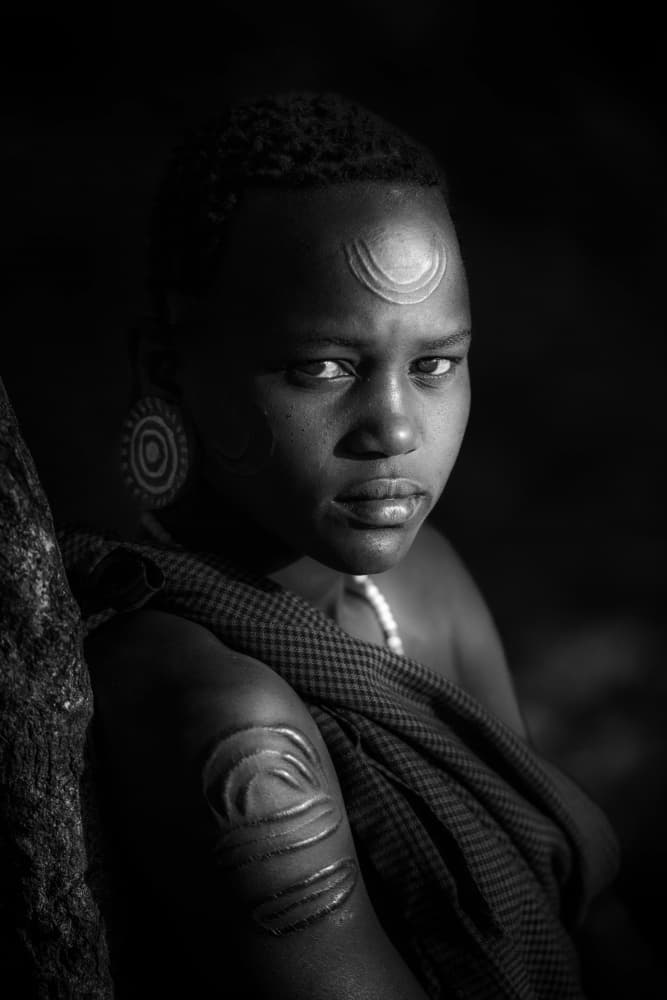 Intense Tribal Portrait by Trevor Cole — canvas wall art