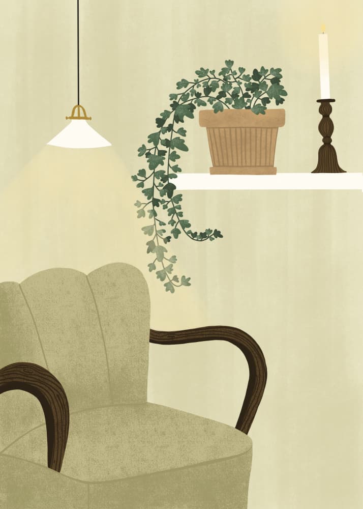 Cozy Indoor Retreat by Elsa Nätterdal — canvas wall art