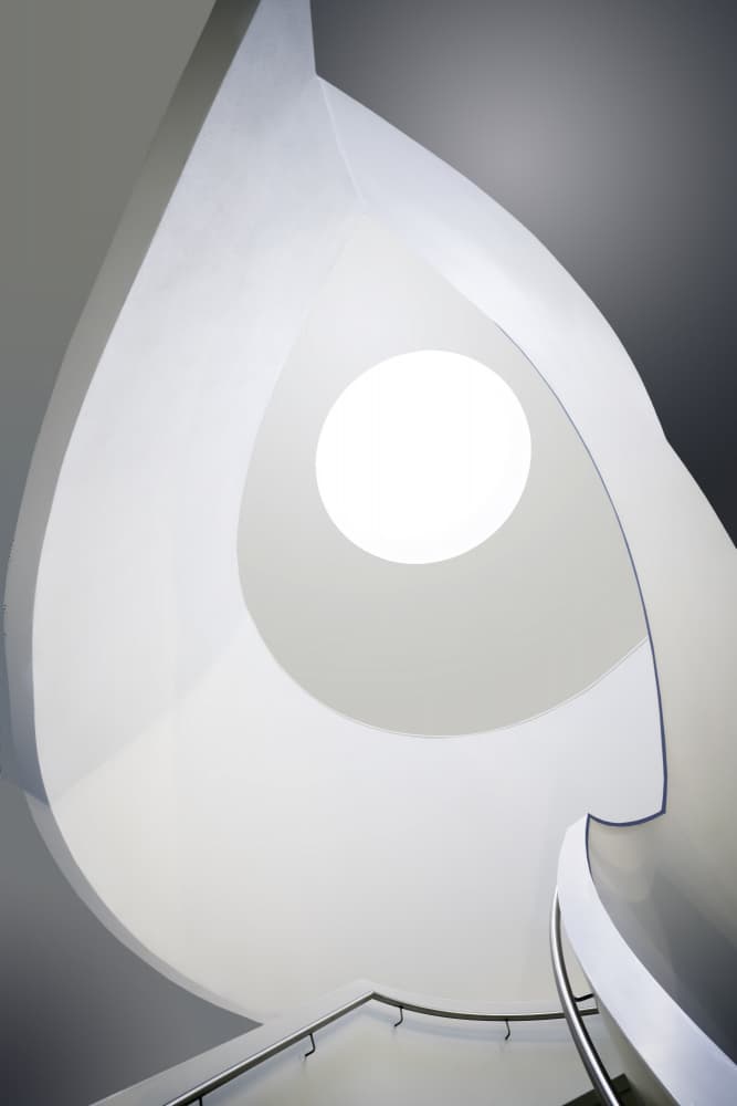 White Spiral Ascent by Greetje van Son — canvas wall art