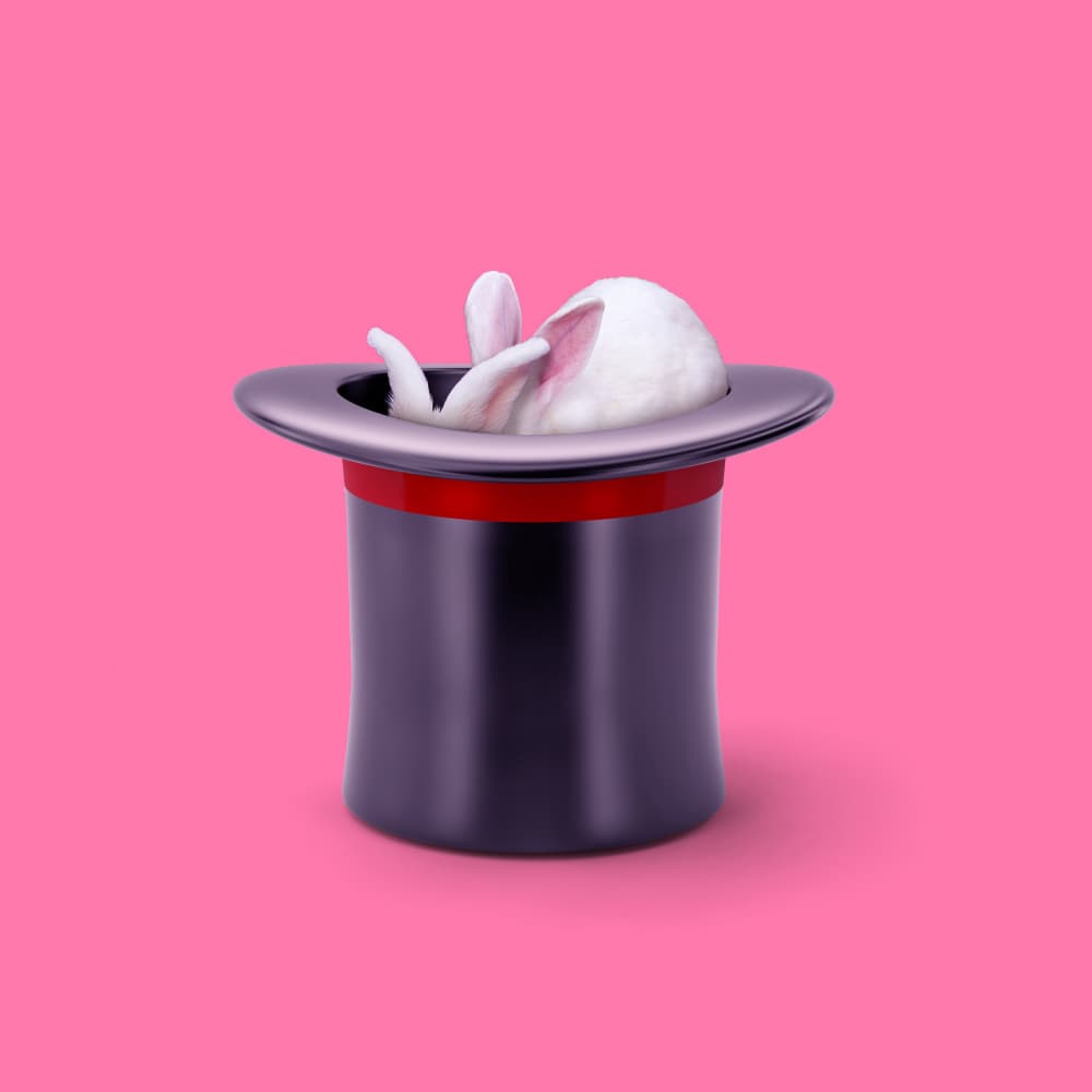 Rabbit in Top Hat by Artem Pozdniakov — canvas wall art