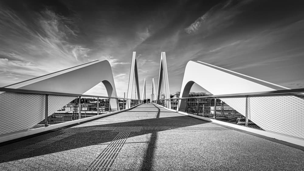 Sleek Geometric Bridge by Stephan Rückert — canvas wall art