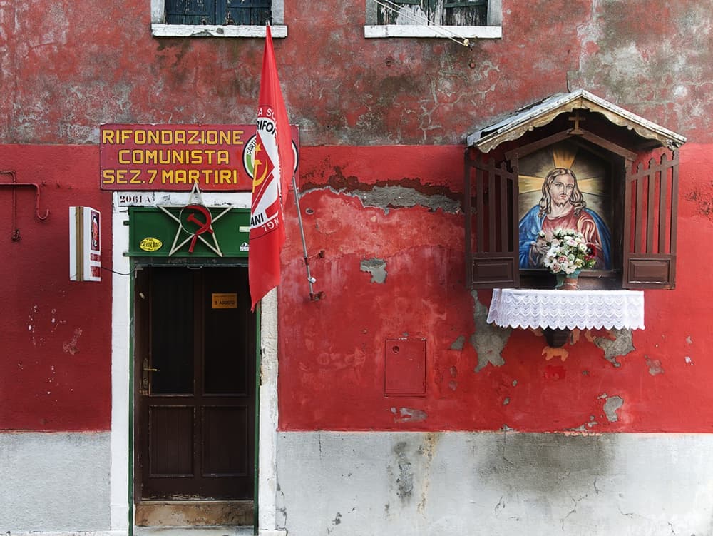Red Wall Communism Faith by Massimo Della Latta — canvas wall art