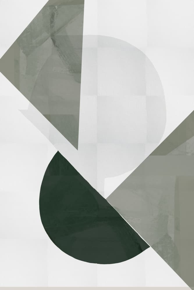 Modern Green Geometry by cartissi — canvas wall art