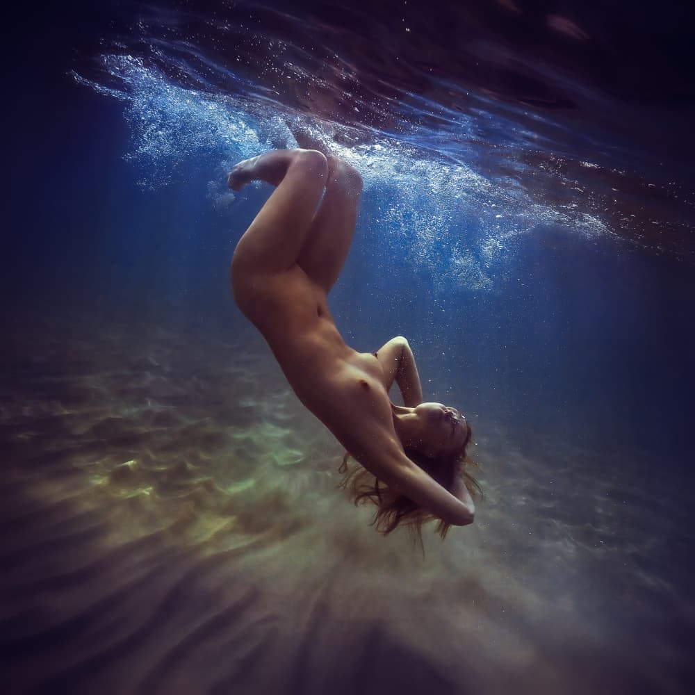 Tranquil Underwater Nude by Dmitry Frizel — canvas wall art