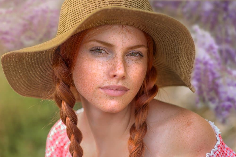 Freckled Girl in Lavender by Tanya Markova — canvas wall art