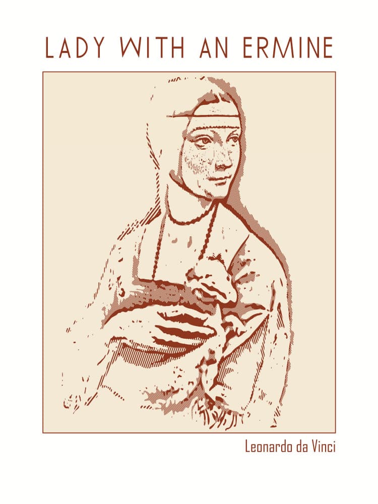Classic Lady With Ermine by Doa Project — canvas wall art