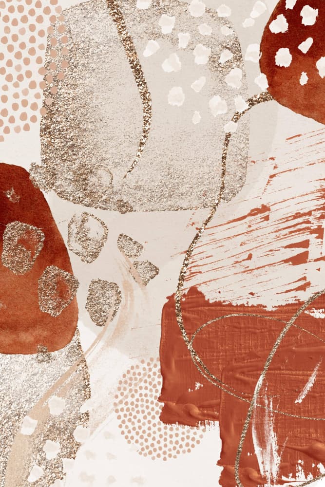 Modern Terracotta Shapes by Sally Ann Moss — canvas wall art