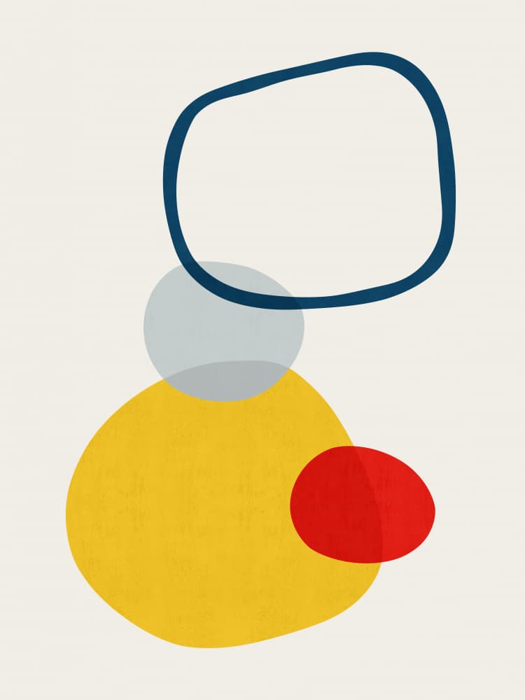 Playful Abstract Shapes by Vitor Costa — canvas wall art