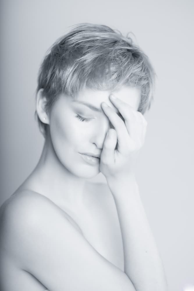 Pensive Woman Portrait by Colin Dixon — canvas wall art