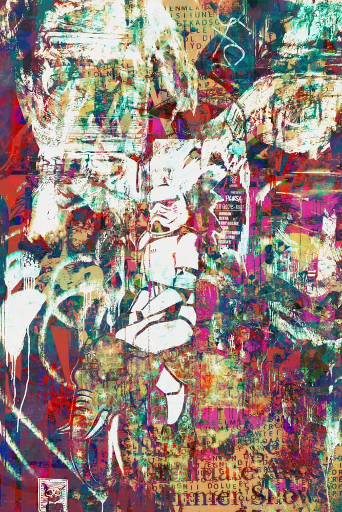 Vibrant Street Warrior by Simon Goggin — canvas wall art