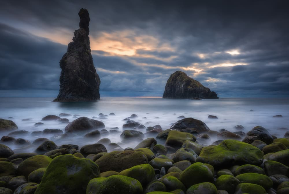 Twilight Sea Stacks by Adam Pachula — canvas wall art
