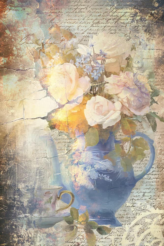 Romantic Floral Still Life by Rafal Kulik — canvas wall art