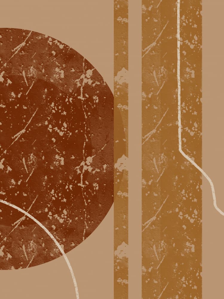 Earthy Abstract Geometry by Yuli Saputra — canvas wall art