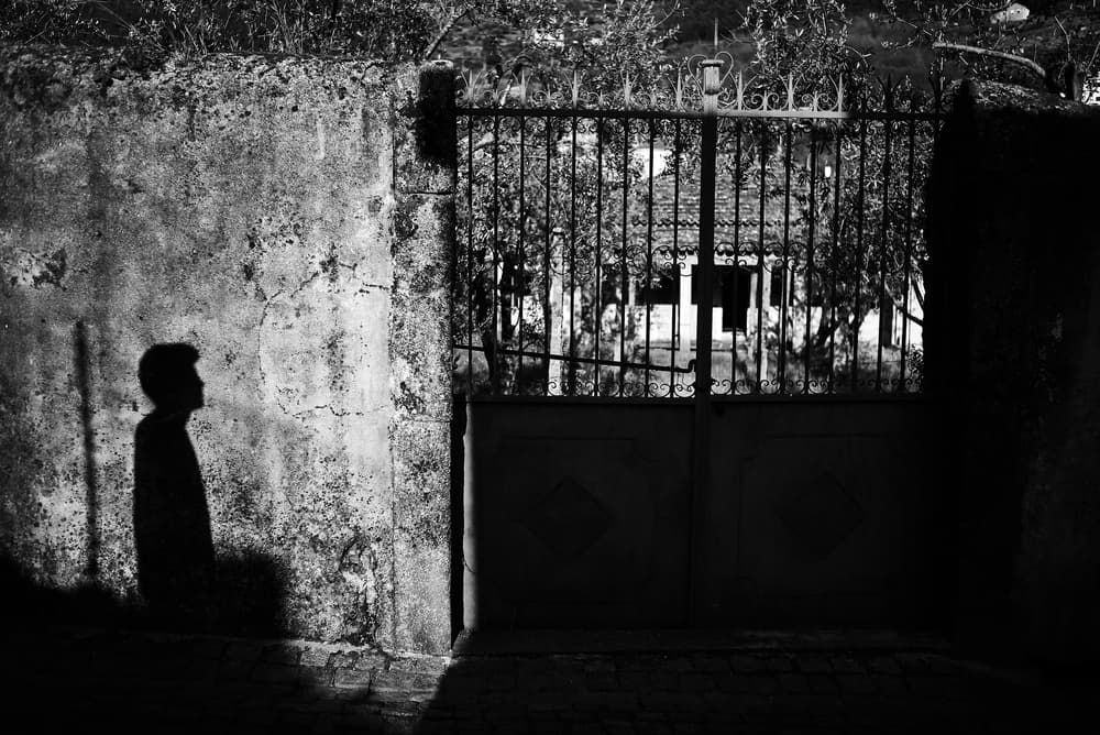 Lonely Shadow on Wall by Rui Caria — canvas wall art