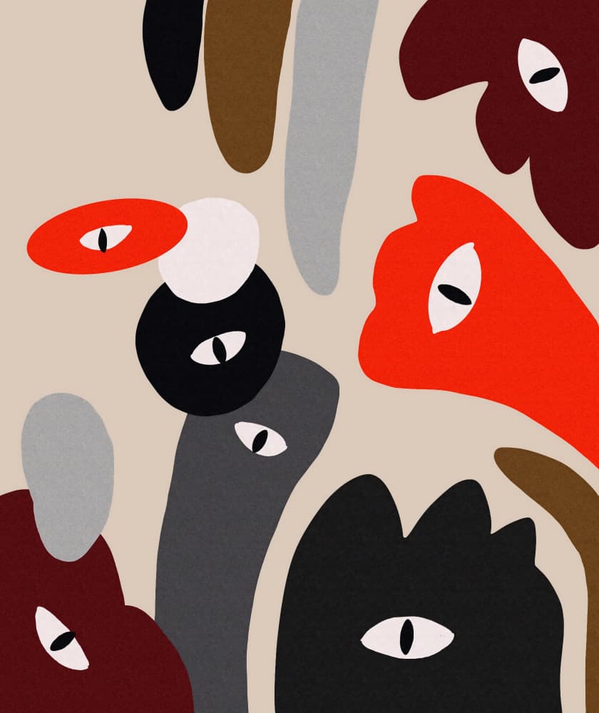 Curious Abstract Eyes by Josie George — canvas wall art