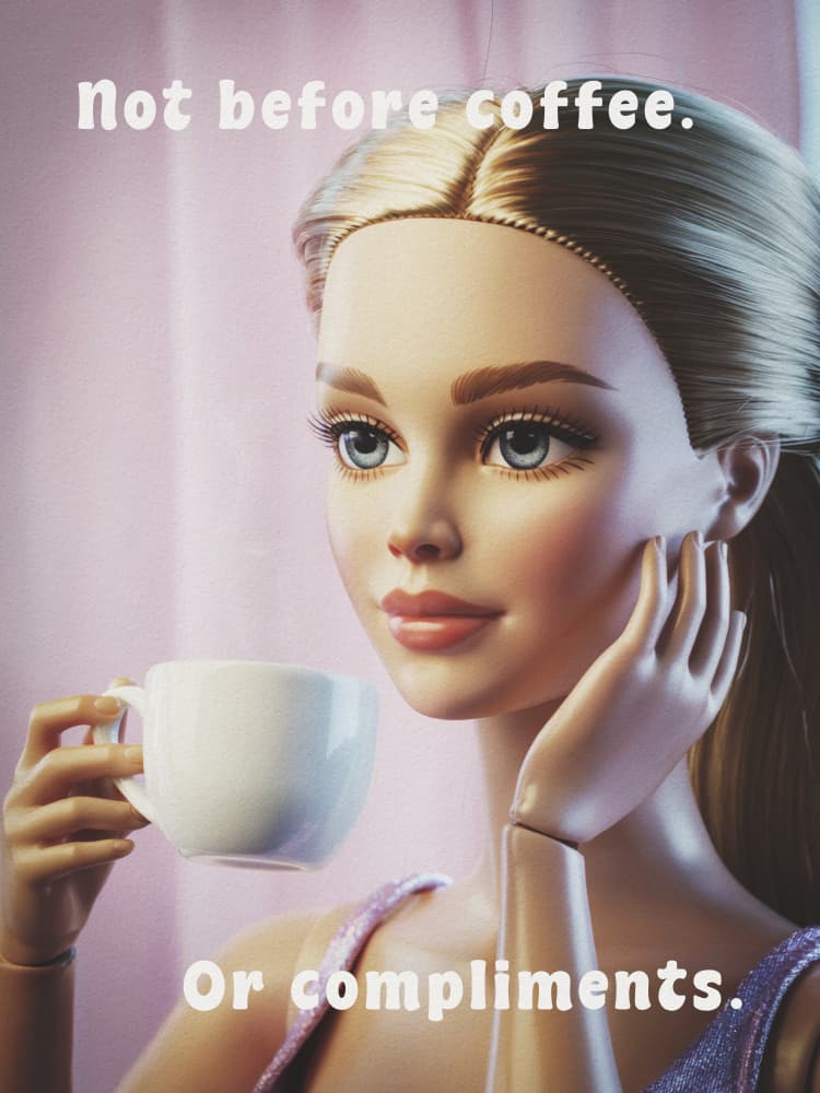 Doll Morning Coffee by Andreas Magnusson — canvas wall art