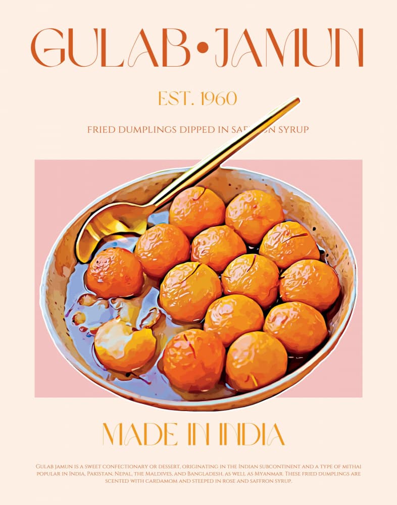 Golden Gulab Jamun by Nazma Khokhar — canvas wall art