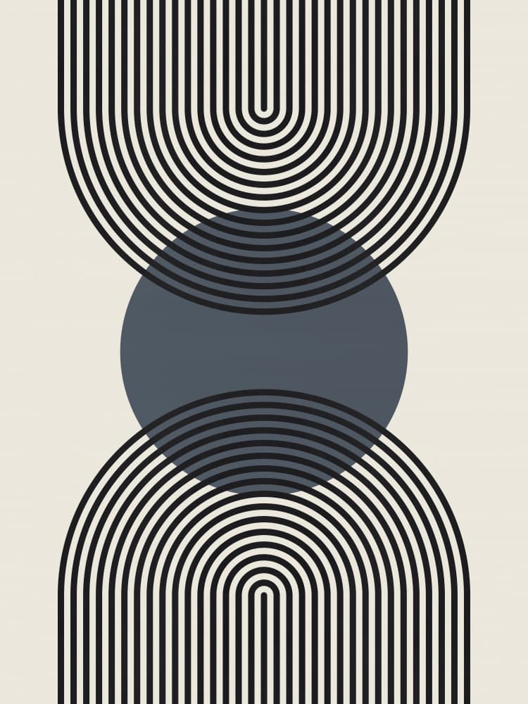 Serene Arches and Circle by Vitor Costa — canvas wall art