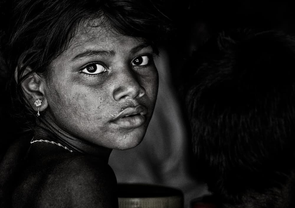 Girl's Deep Gaze by Joxe Inazio Kuesta Garmendia — canvas wall art