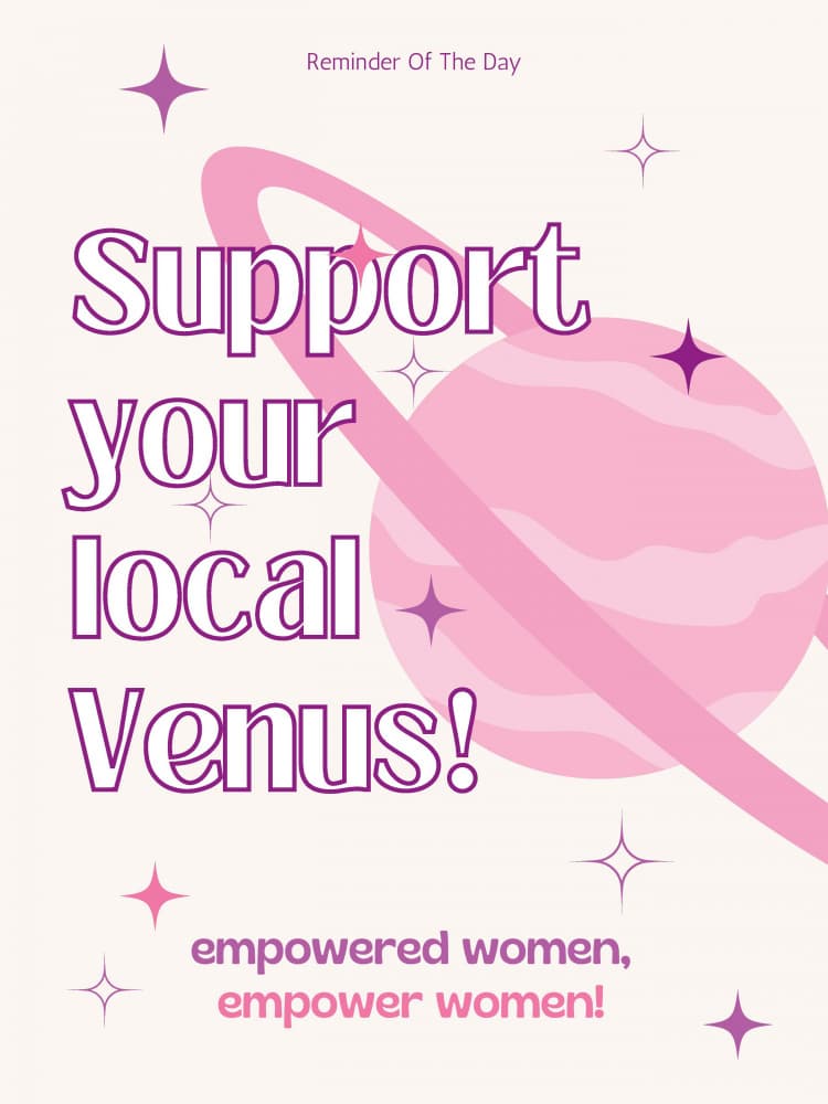 Empowering Pink Planet by Nazma Khokhar — canvas wall art