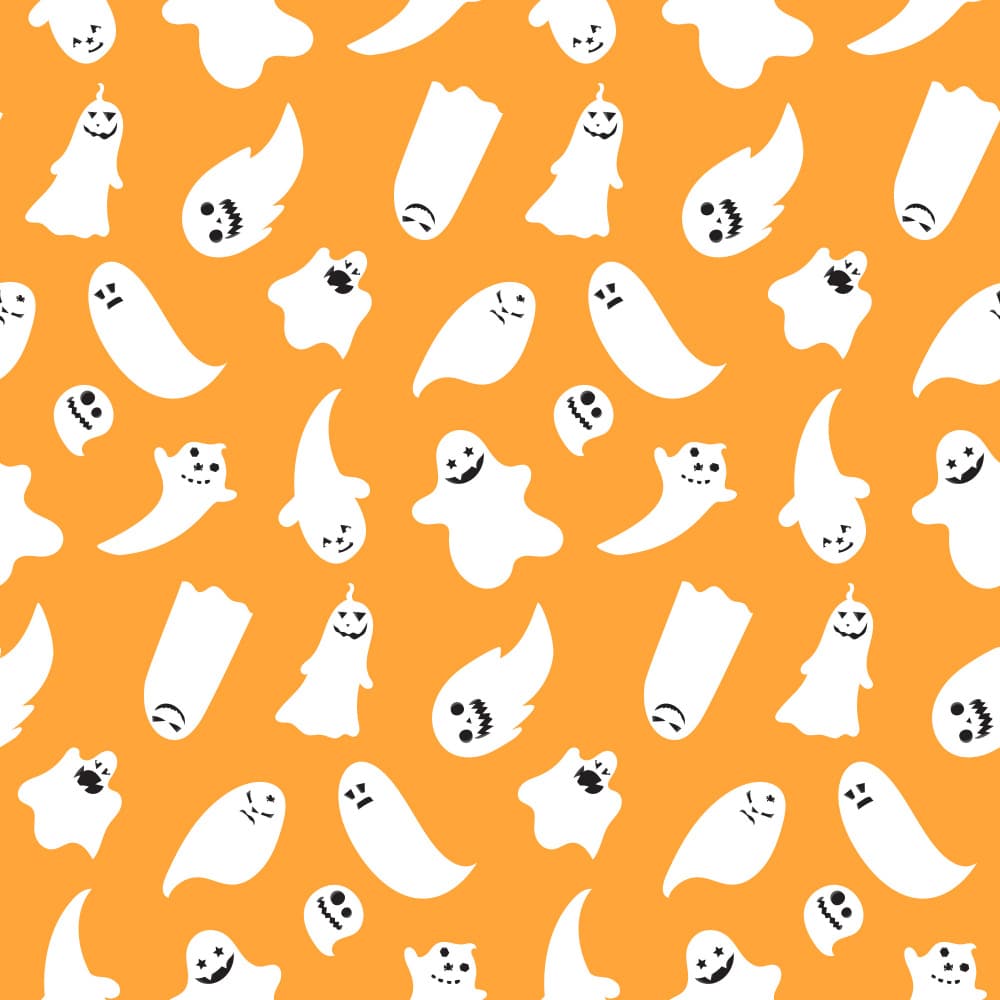 Halloween Ghost Pattern by Marika Barsrsind β canvas wall art