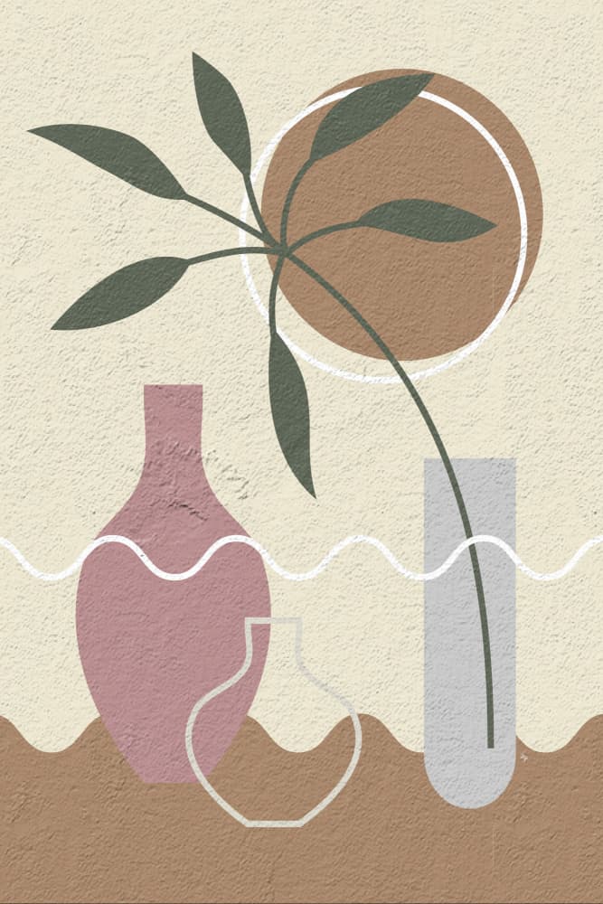 Modern Vases Plant by Martina — canvas wall art