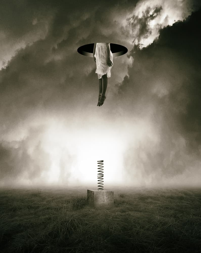 Floating Legs Surreal Dream by Hari Sulistiawan — canvas wall art