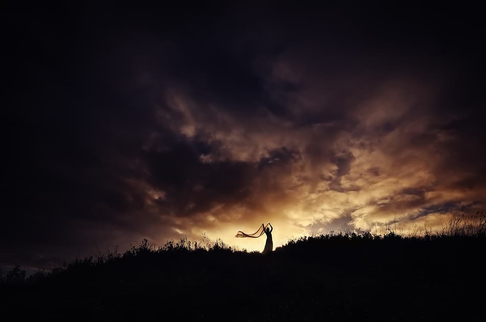 Dramatic Sunset Silhouette by Martin Marcisovsky — canvas wall art