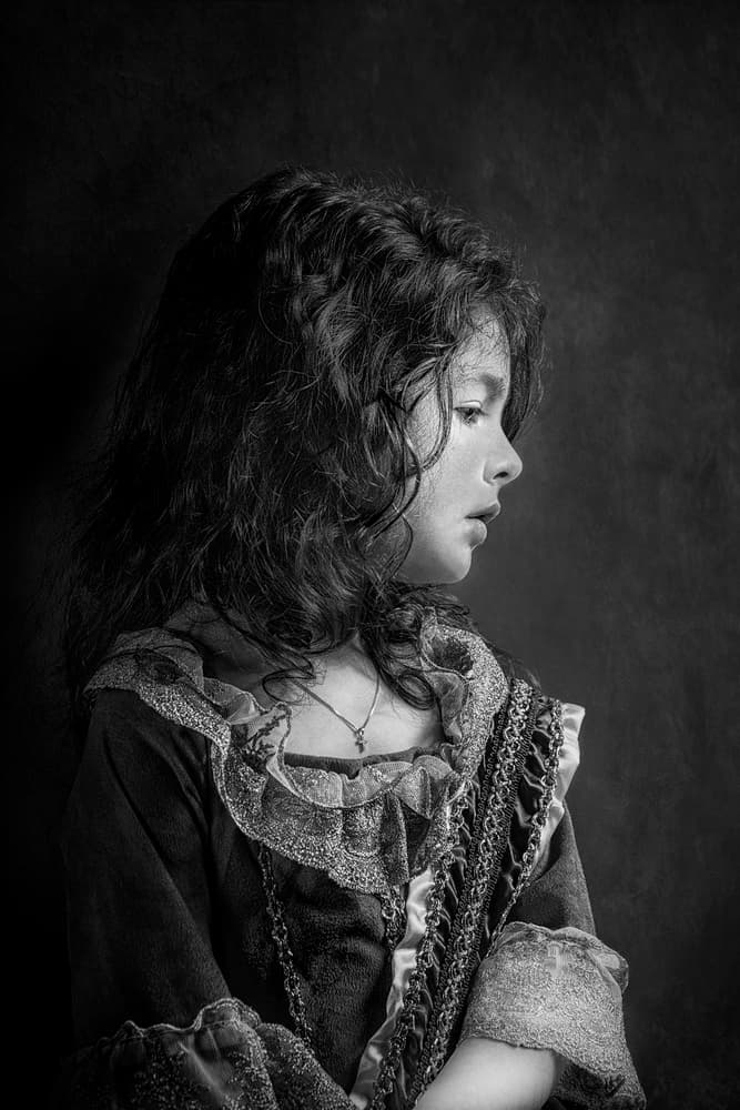 Pensive Girl Portrait by Stephen Clough — canvas wall art