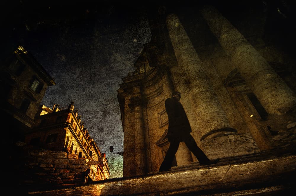 Mysterious Urban Night by Antonio Grambone — canvas wall art