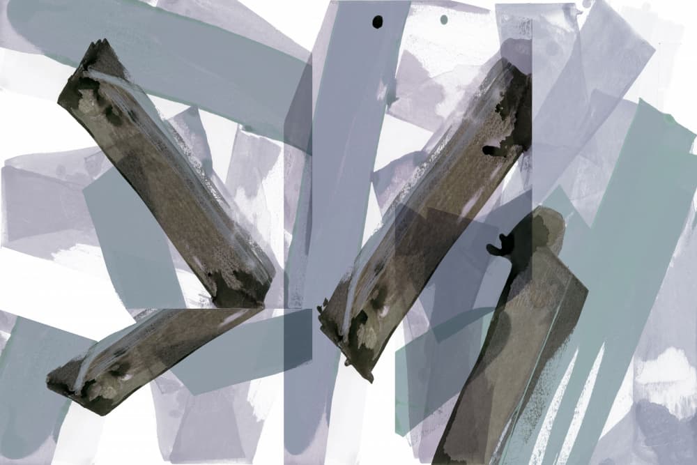 Muted Abstract Strokes by cartissi — canvas wall art