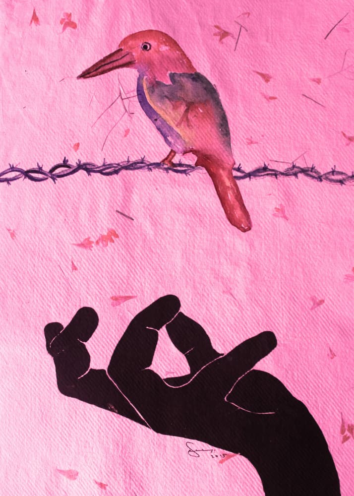 Freedom Bird Mudra by Santhosh ch — canvas wall art