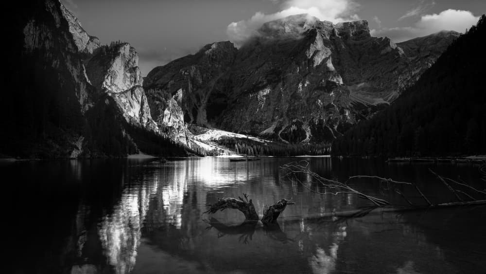 Dramatic Mountain Lake by Gonçalo Capitão — canvas wall art